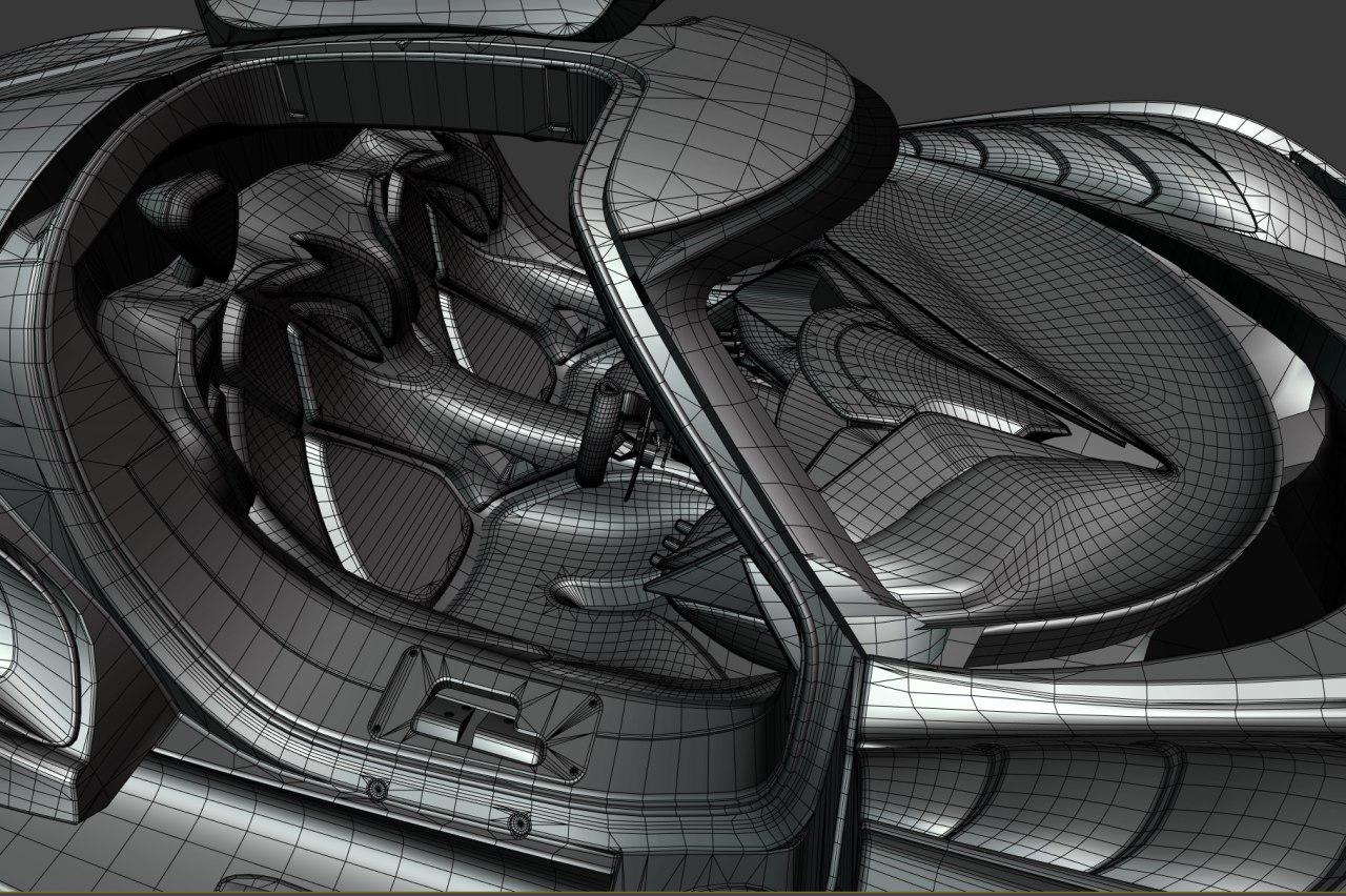 Wireframe Model Interior Vehicle